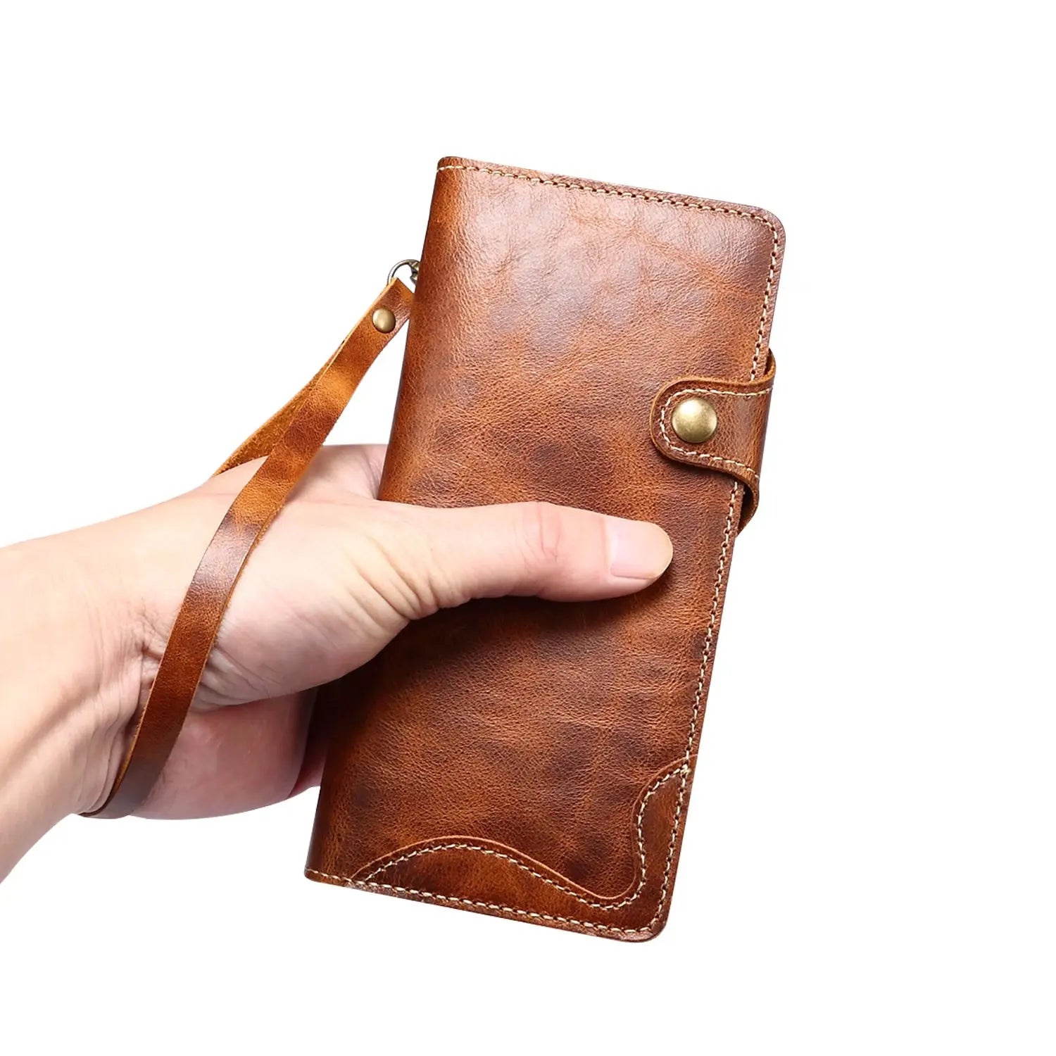 100% Real Cowhide Leather Case For Samsung Galaxy S25 Ultra S24 FE S23 S22 S21 Plus Note 9 10 20 Vintage Card Bag Wallet Cover