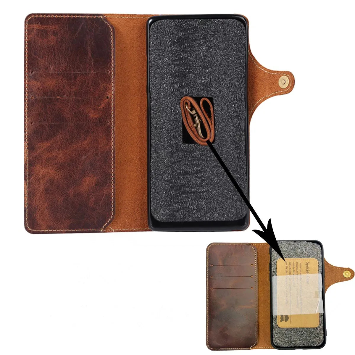 100% Real Cowhide Leather Case For Samsung Galaxy S25 Ultra S24 FE S23 S22 S21 Plus Note 9 10 20 Vintage Card Bag Wallet Cover