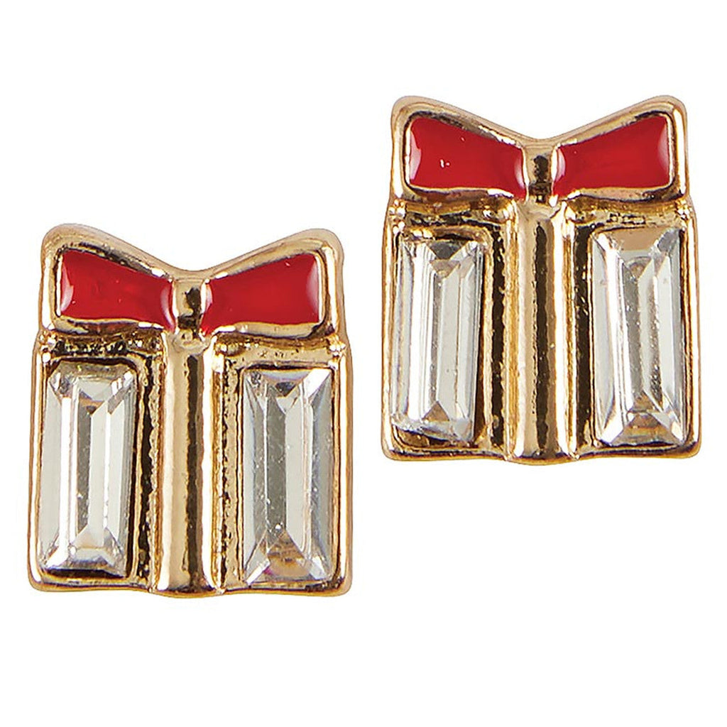 'Tis the Season Treasure Box Earrings Set | Christmas Present Shaped Earrings in Wooden Gift Box